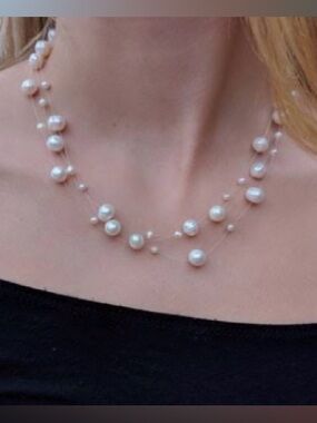 2/$25 Floating Pearls Choker